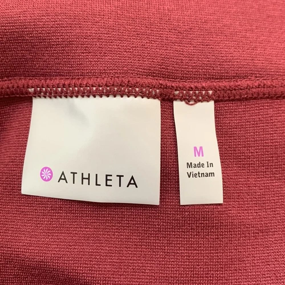 ATHLETA deep red maroon burgundy sport skirt striped solid casual stretchy sz M - Picture 9 of 17